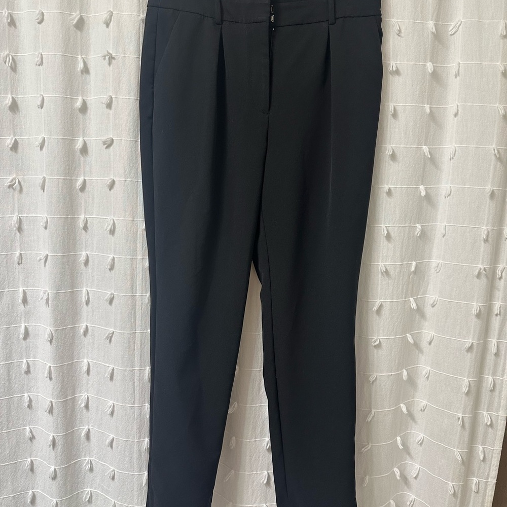 White House Black Market Classic Black Tapered Trousers
